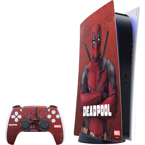 Marvel Deadpool Legacy Deadpool Red Poster PlayStation PS5 Skins